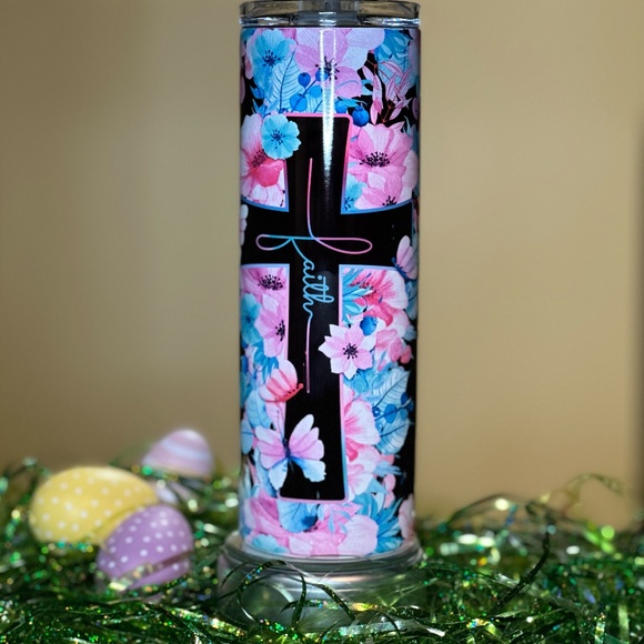 NIB Easter/Faith Sublimated 20 oz Insulated Tumbler - Picture 4 of 8